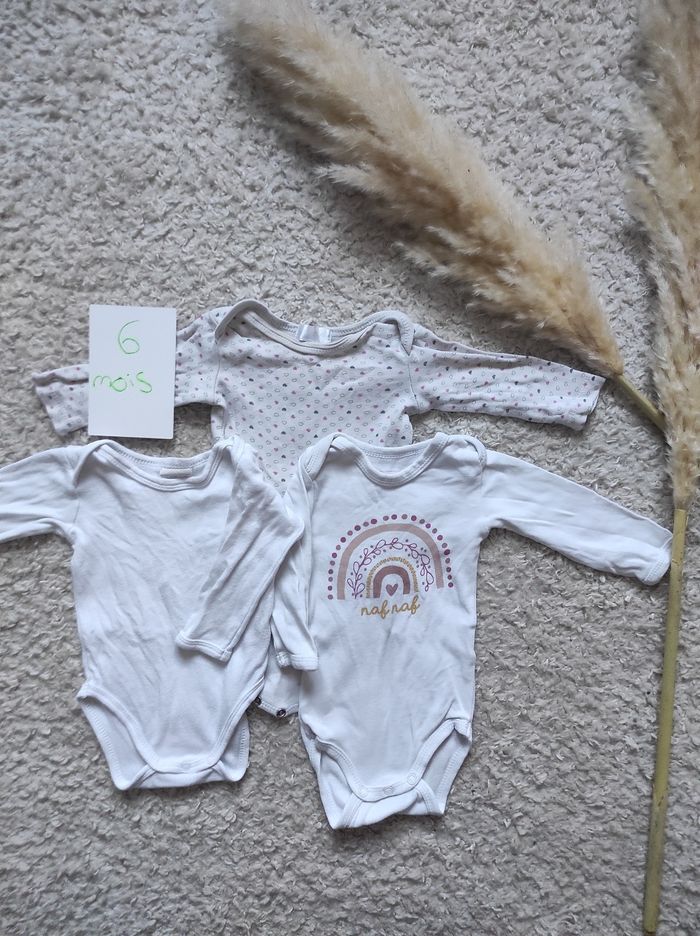 Lot de 3 body - 6 mois