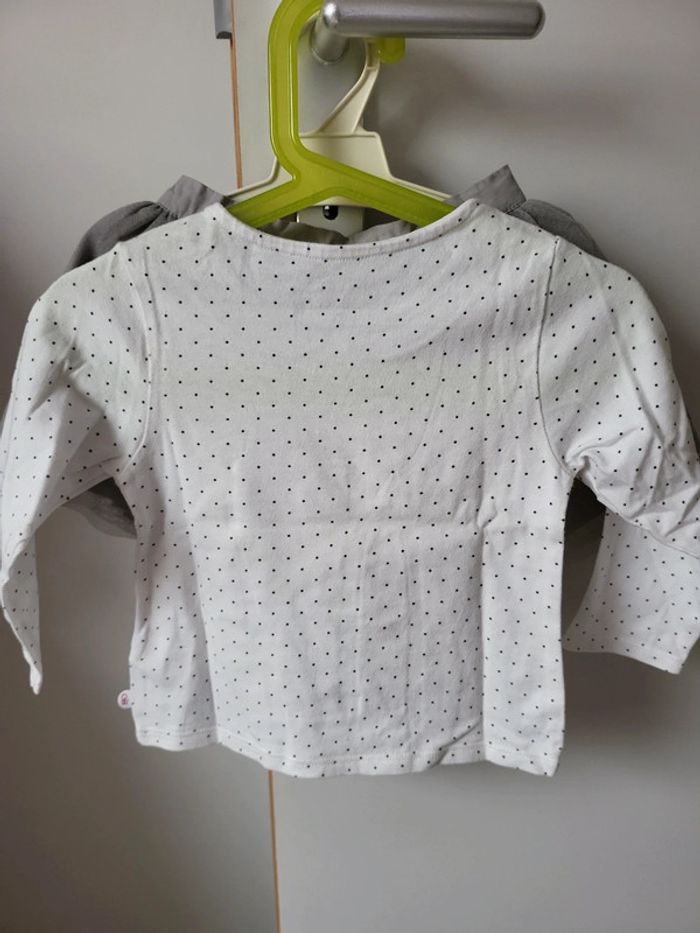 Ensemble t-shirt manches longues et jupe obaibi neuf 18 mois - photo numéro 2