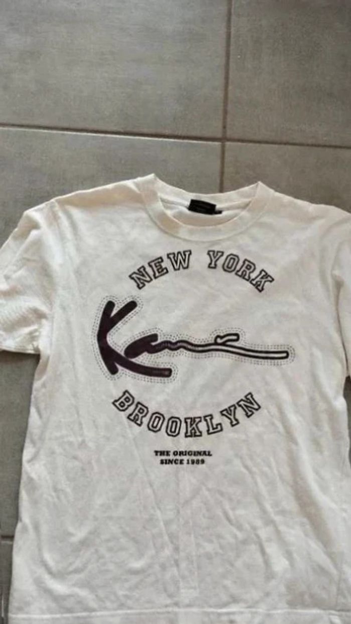 Tee-shirt homme crème avec  écritures - Taille  S, neuf  - 100%  coton excellent état - photo numéro 5