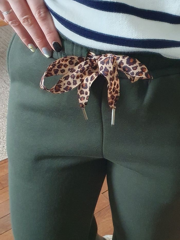 Pantalon jogging molletonné kaki Taille unique - photo numéro 4