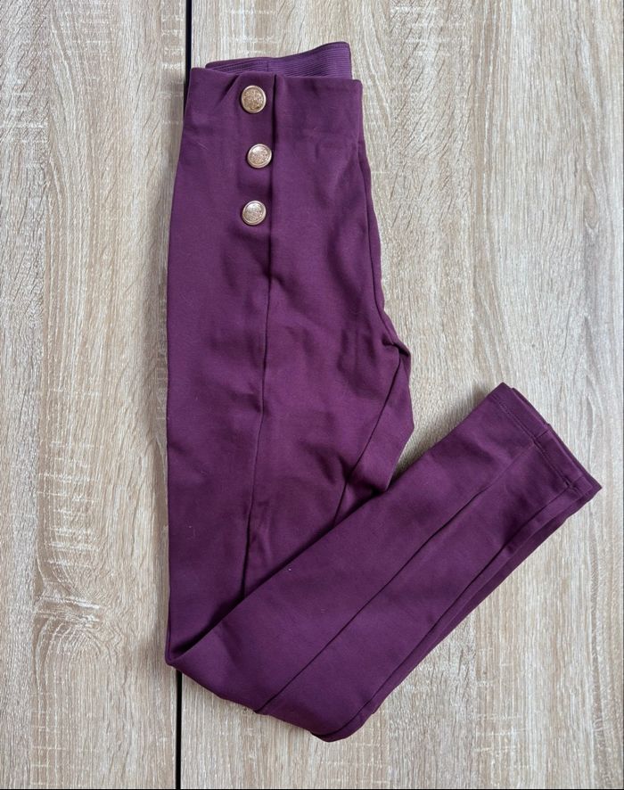 Legging violet/prune boutons doré esmara très bon état