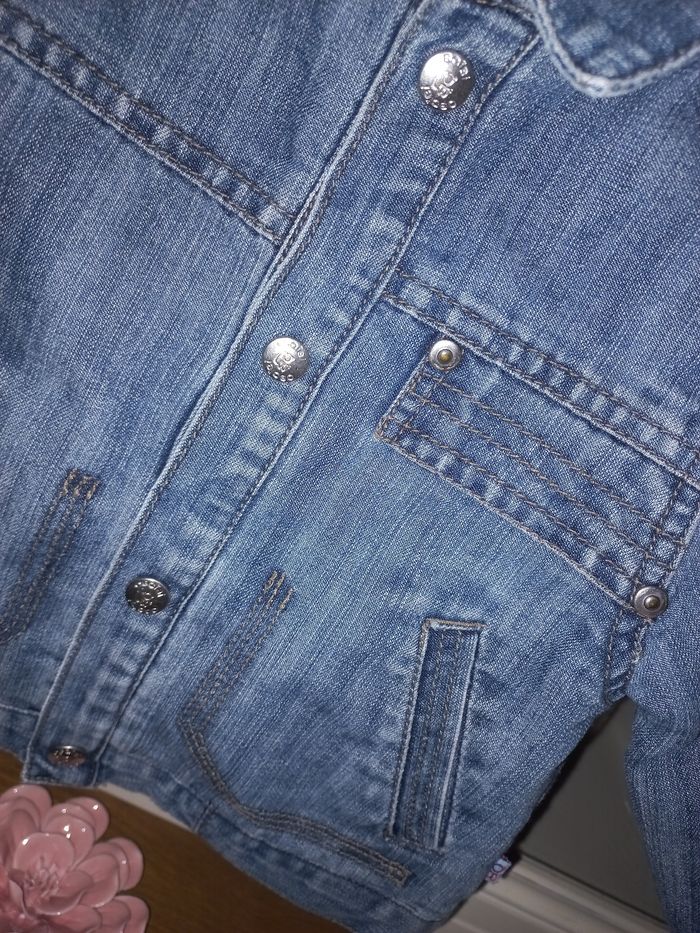 Veste / Blouson en jean Matelassé obaibi 12 mois Excellent état - photo numéro 4