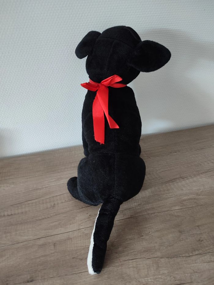Peluche chien noir et blanc - photo numéro 2