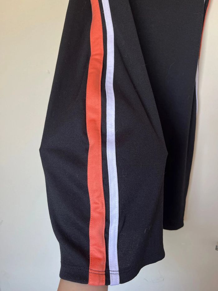 Robe H&M, taille M noir, blanc orange - photo numéro 2