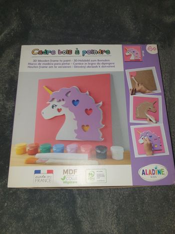 Cadre bois à peindre licorne
