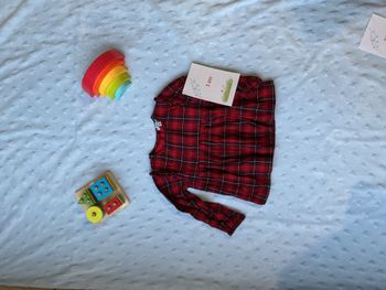 tunique manches longues rouge et noir doublée 3 ans vertbaudet