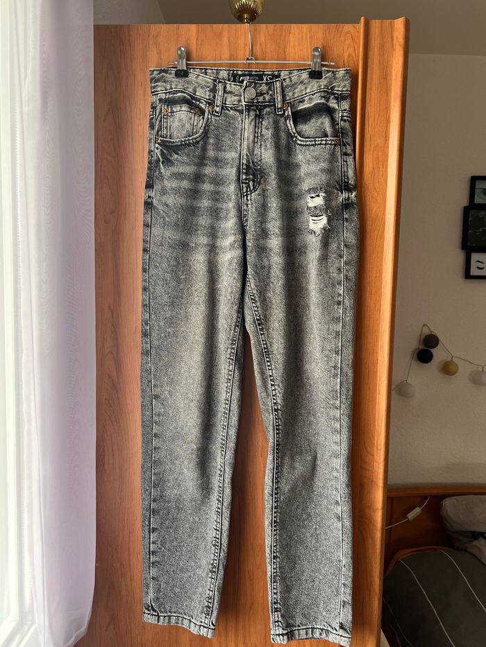 Jean droit noir coupe Mom fit FB Sister taille XS-34