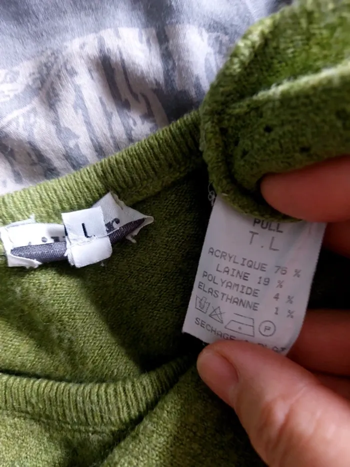 Pull fantaisie vert - photo numéro 5