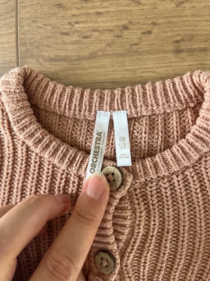 Gilet 6 mois fille orchestra - photo numéro 2