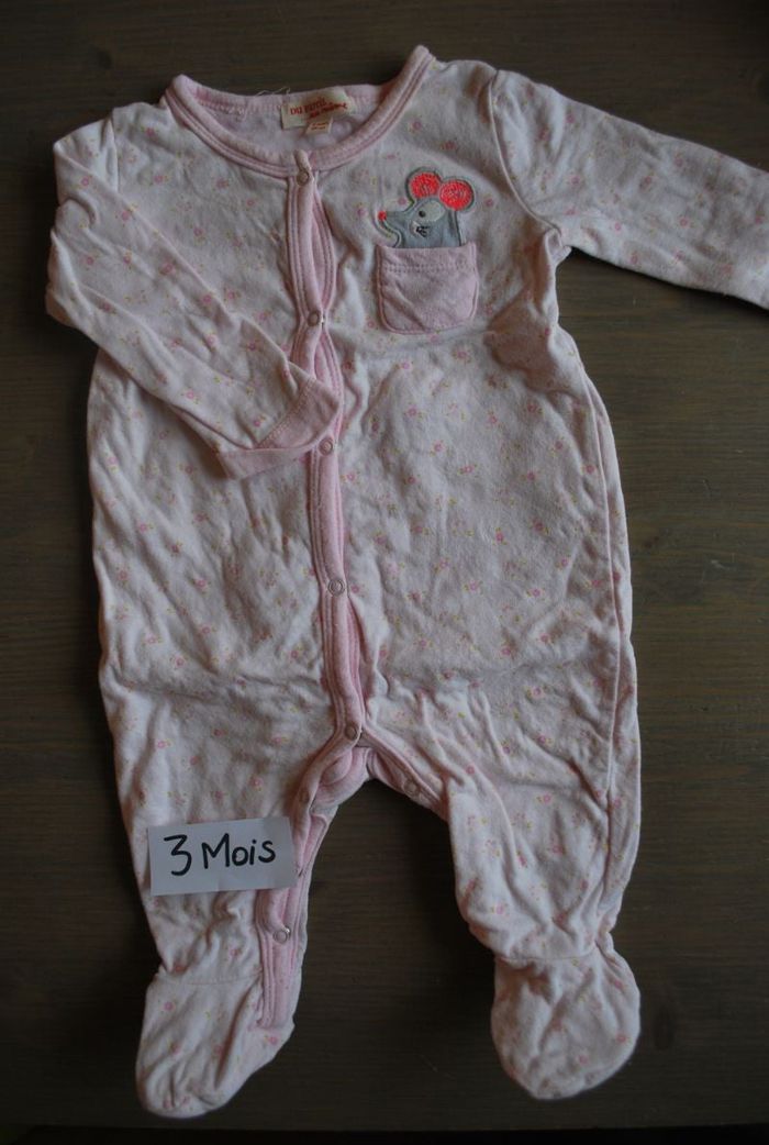 Pyjama été, manches longues, 3 mois, Du Pareil Au Même