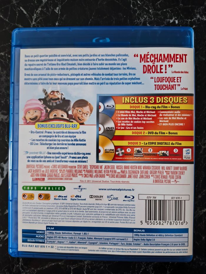 Moi, Moche et Méchant en Blu-ray - photo numéro 2