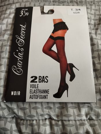 1 paire de bas auto fixant neuve taille 3/4