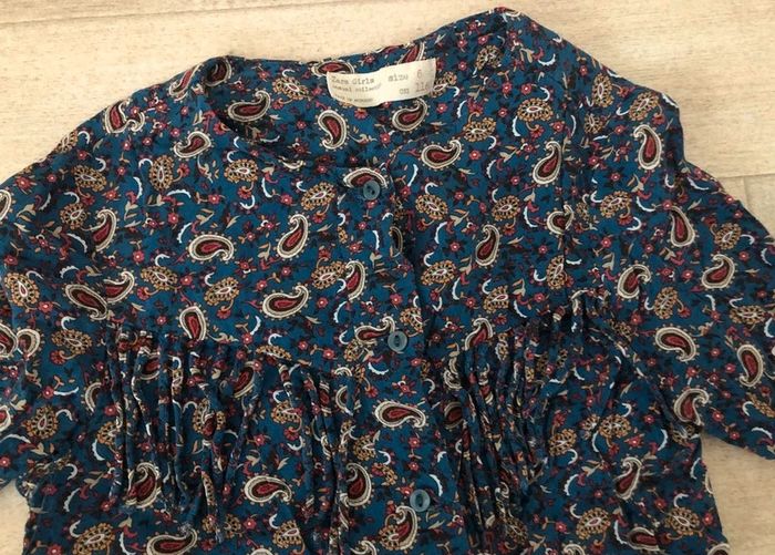 Chemise fille bleu Zara - photo numéro 8