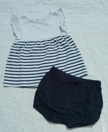 Kiabi ensemble haut rayures short 12 mois