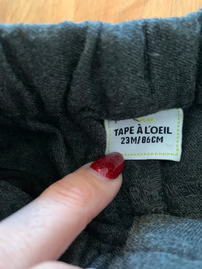 Pantalon tape à l’œil taille 24 mois - photo numéro 3