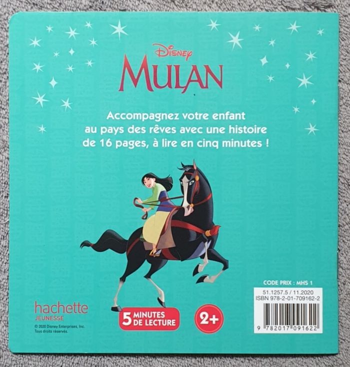 Livre "Mulan, L'Histoire du film" - Mon Histoire du soir (Dès 3 ans) / Disney Hachette - photo numéro 2