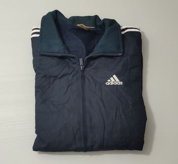 Vêtement vintage de marque Veste zippé Adidas bleu foncé 38/40 #D84
