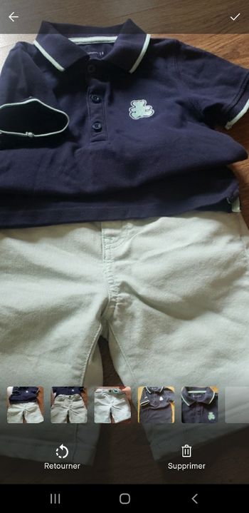 ensemble garçon short et t-shirt déjà porté