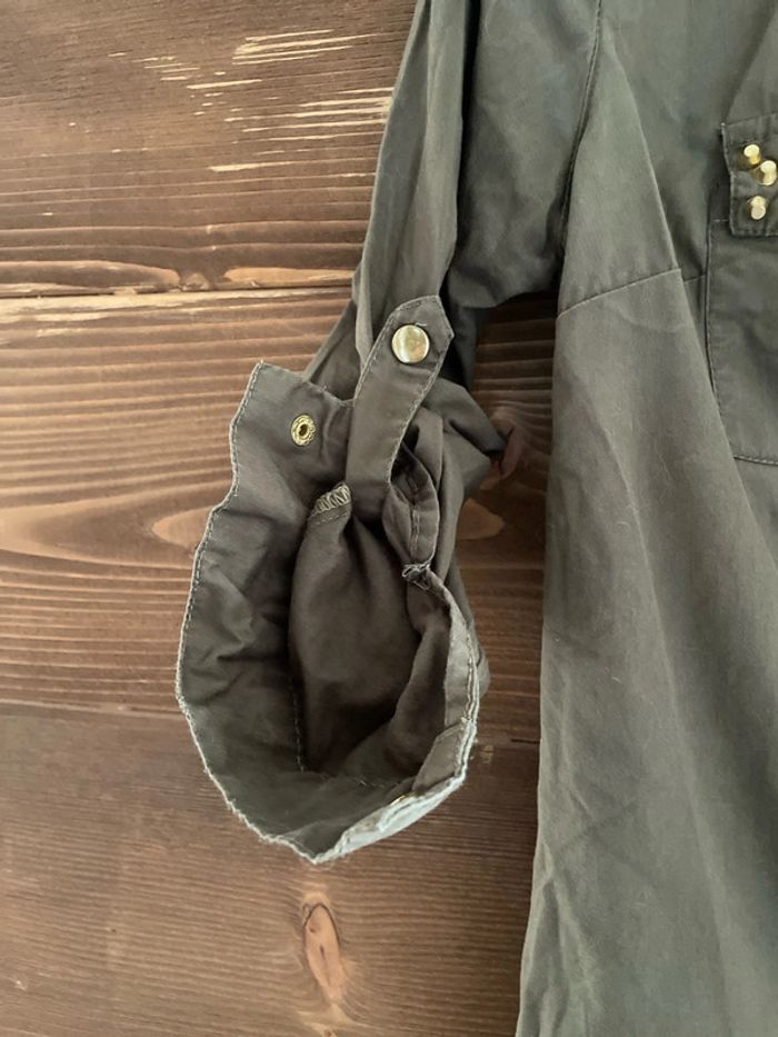 Chemise kaki avec clou doré - photo numéro 4