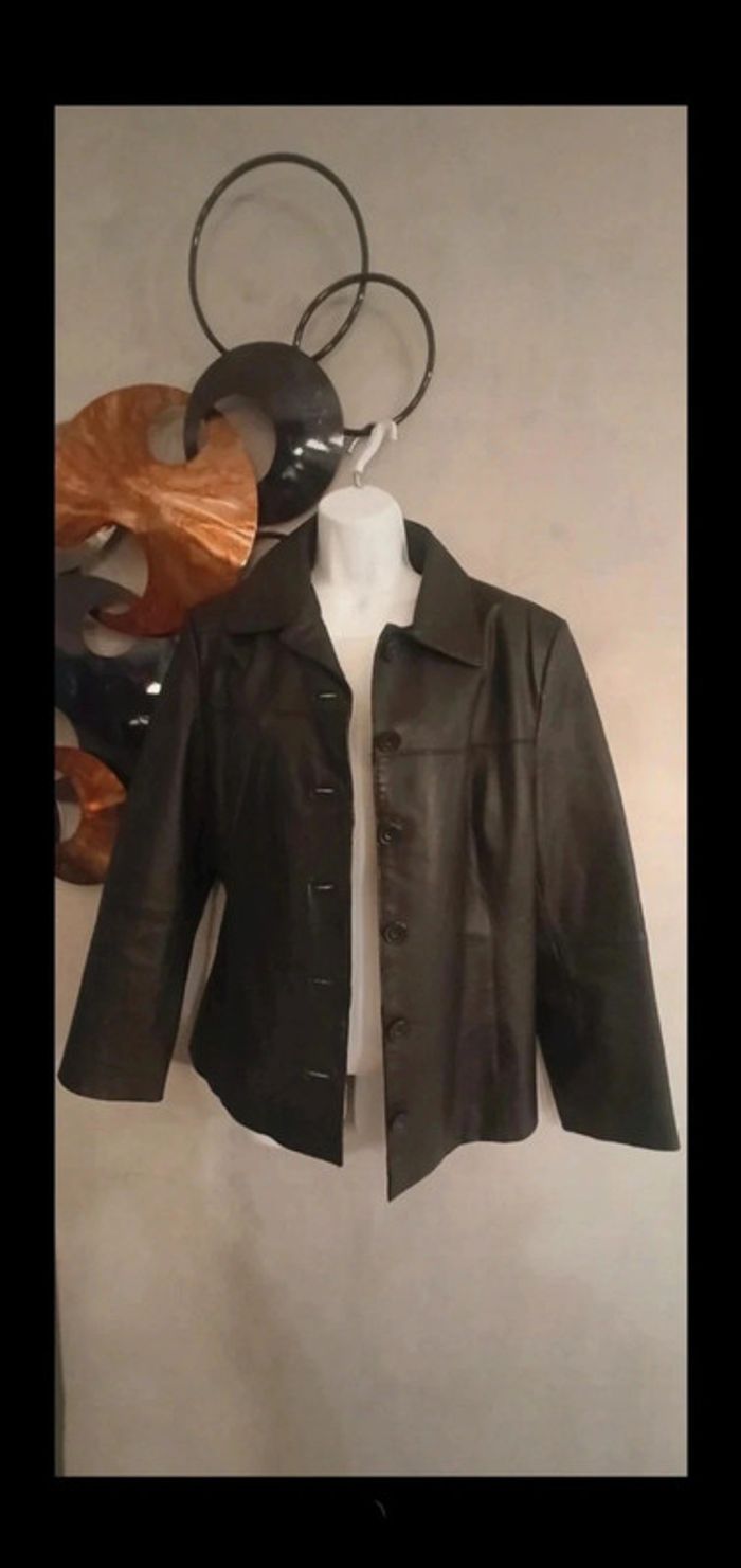 Veste femme en cuir noir Cuiropolis - photo numéro 4