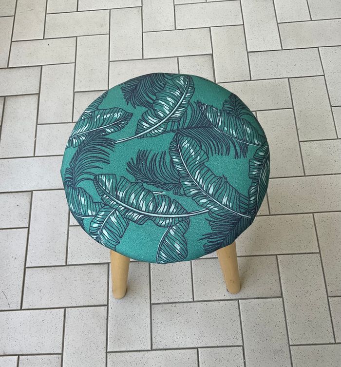 Tabouret tissu imprimé léger - photo numéro 3