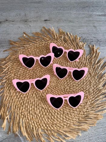 Lot 5 paires de lunettes cœur mariage evjf Photobooth
