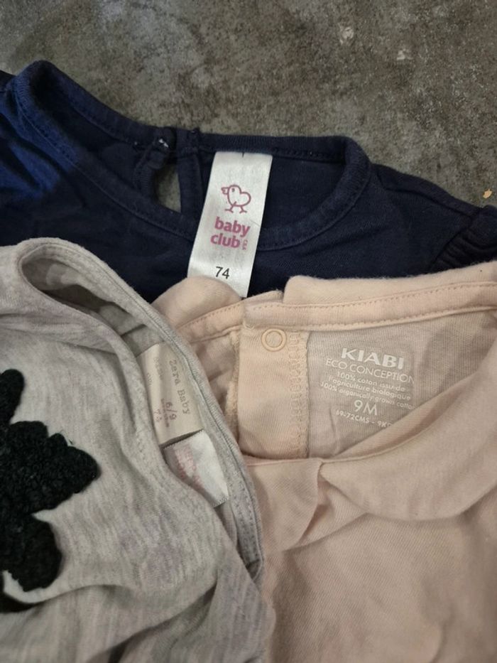 Lot de 3 t shirt manches longues 9 mois - photo numéro 3