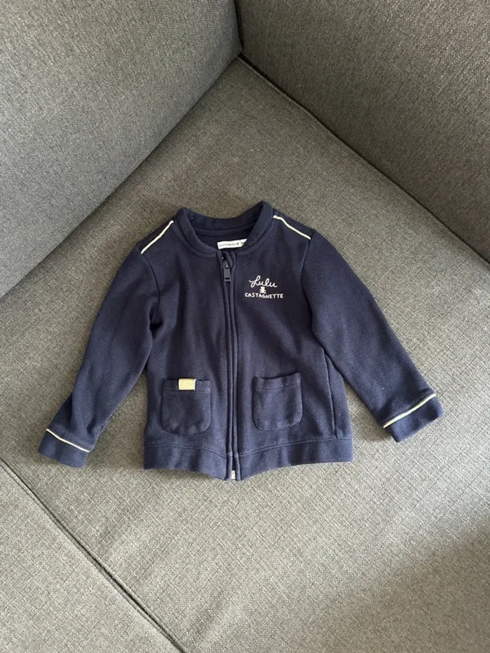 Veste bébé fille lulu castagnette, 24 mois bleu marine