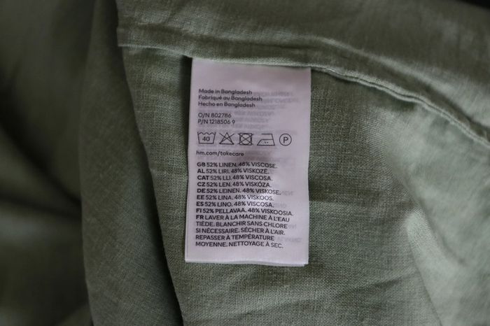 H&M - Chemise kaki sans manches en lin mélangé - photo numéro 3