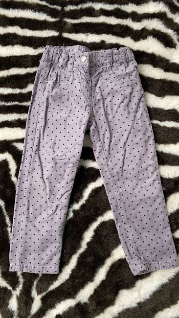 Pantalon grain de blé velour côtelé à pois 36 mois