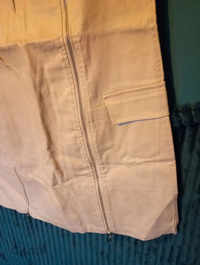 Robe écru entièrement zippée - photo numéro 4