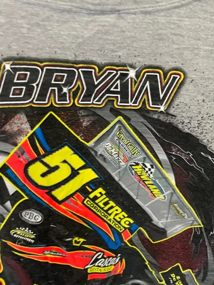 Vintage 90s Bryan Howland Nascar Graphic Crewneck Sweatshirt XXL - photo numéro 13