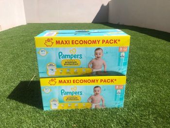 lot 2 cartons pampers protection premium taille 3