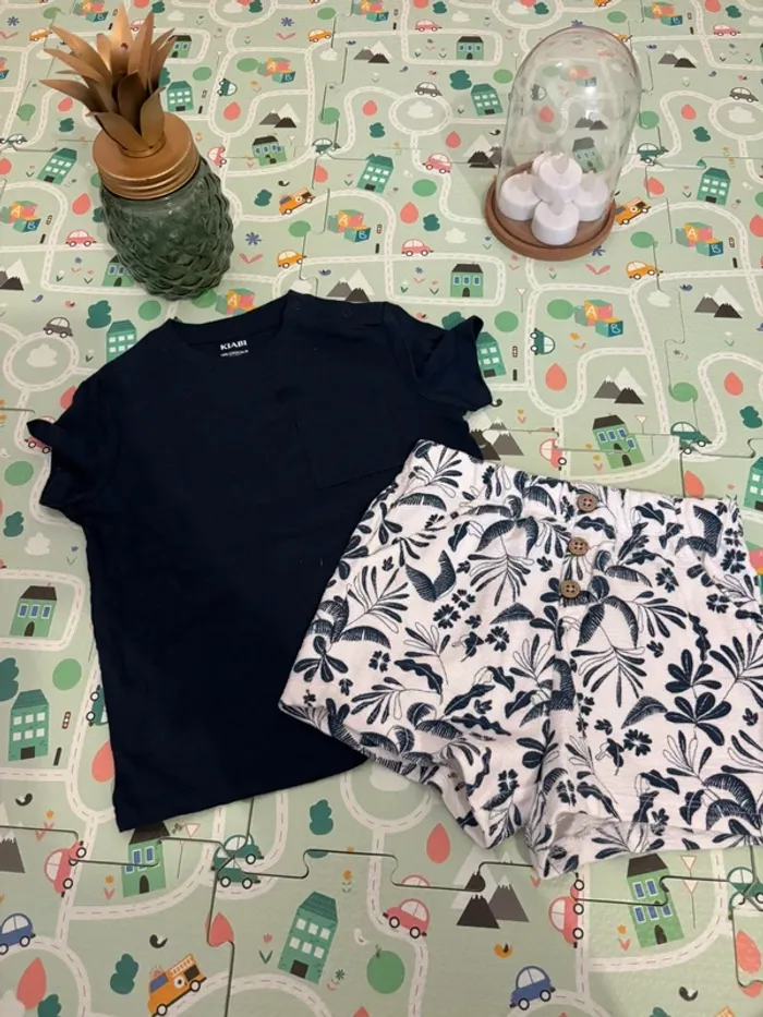 Ensemble short et t shirt Kiabi 24 mois