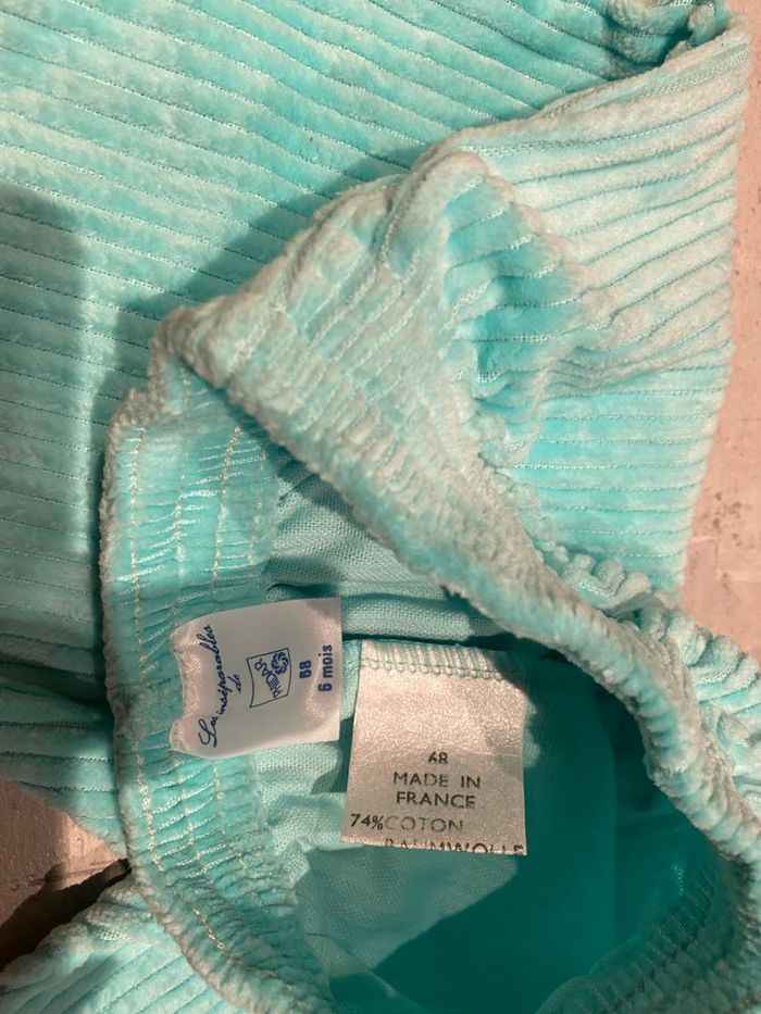 Pantalon Velours Bébé Phildar neuf vert menthe - photo numéro 4