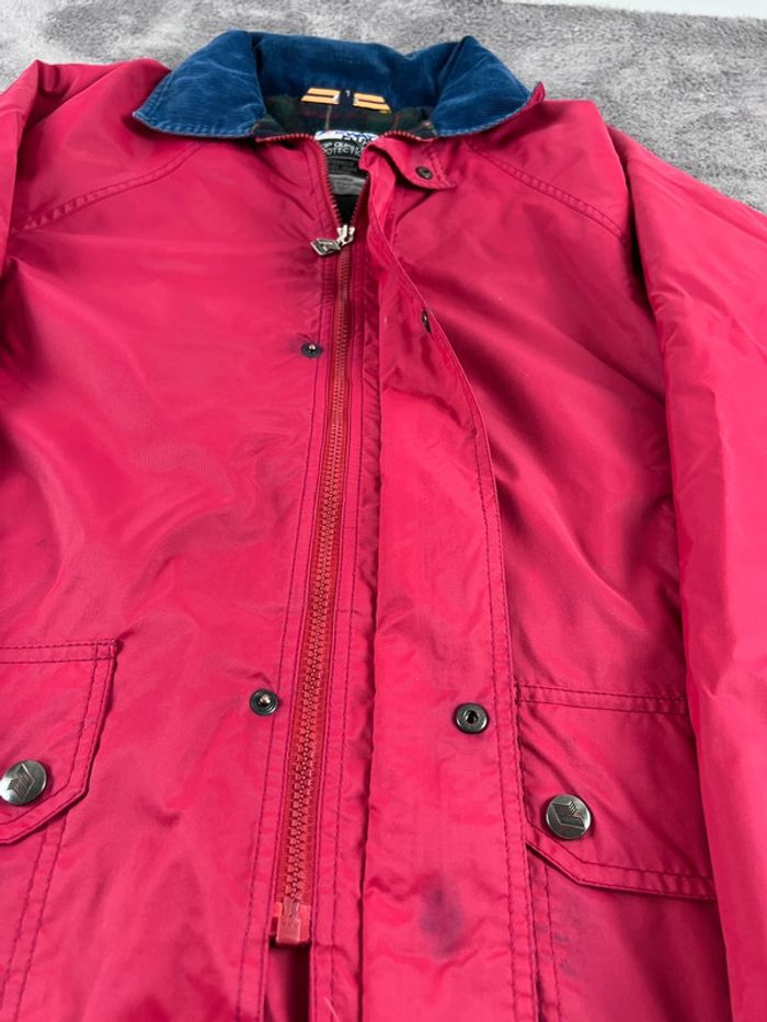 K-Way Manteau Imperméable Rouge Taille L – Col Velours Vintage - photo numéro 16