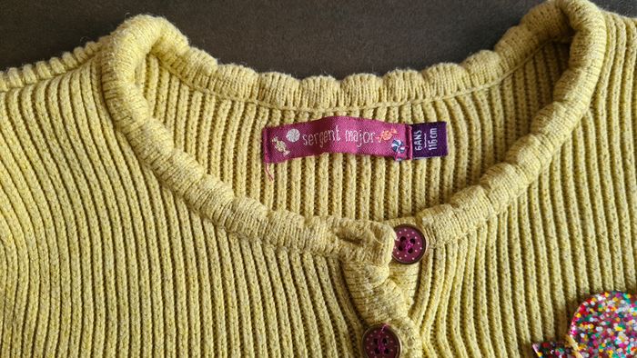 Joli gilet fille 6 ans vert anis, Sergent major - photo numéro 2