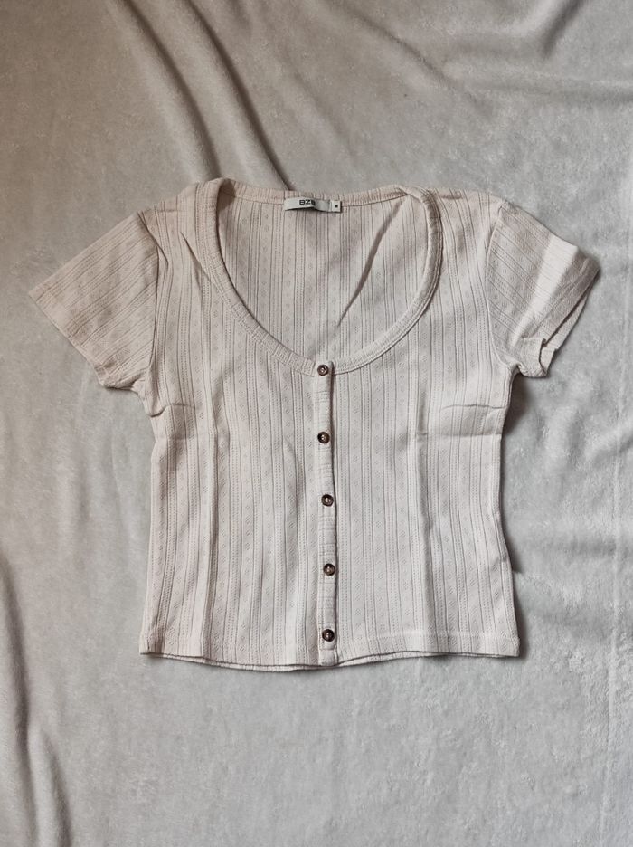 Top court beige taille S - photo numéro 2