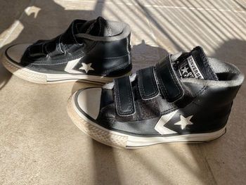 converse cuir enfant taille 28