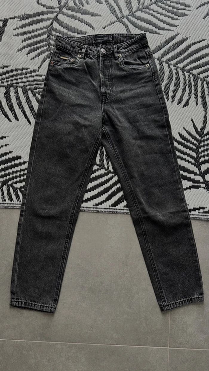 Jean Mom Stradivarius Noir - photo numéro 5