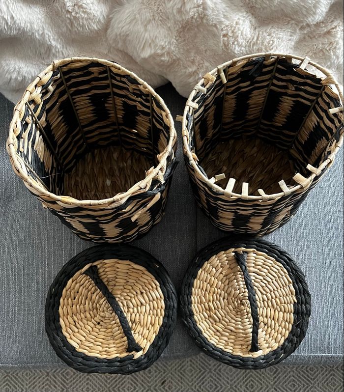 Paniers de rangement en osier - photo numéro 2