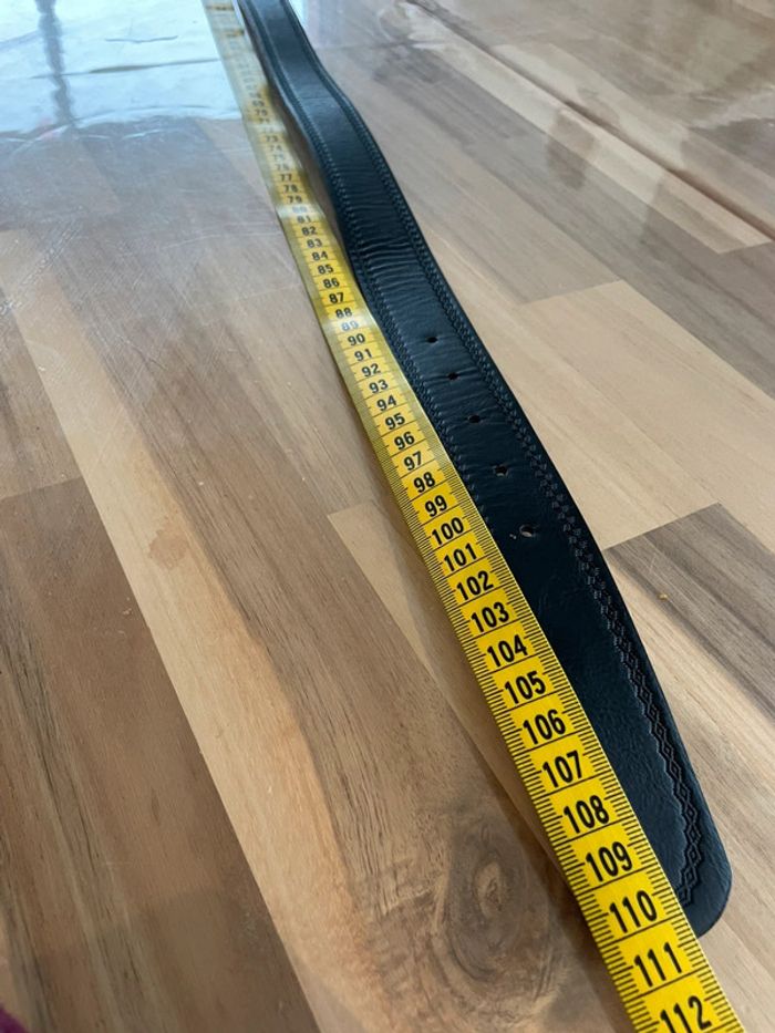 Ceinture neuve noir taille M 95 cm longueur total 110cm - photo numéro 6