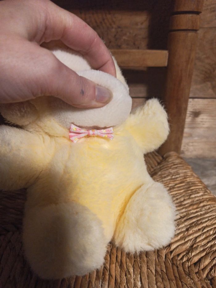 peluche singe jaune Kinder gund 1986 tbe - photo numéro 2