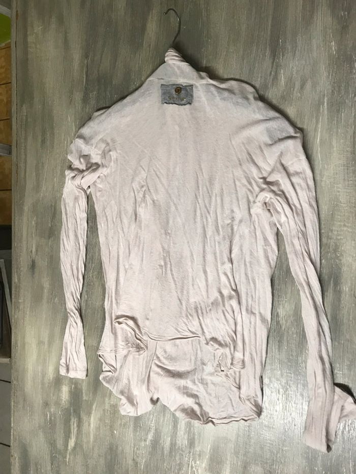 Gilet longues manches rose pâle. - photo numéro 3
