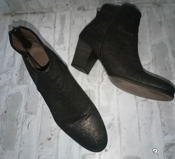 Bottines pailletées talons carrés 35