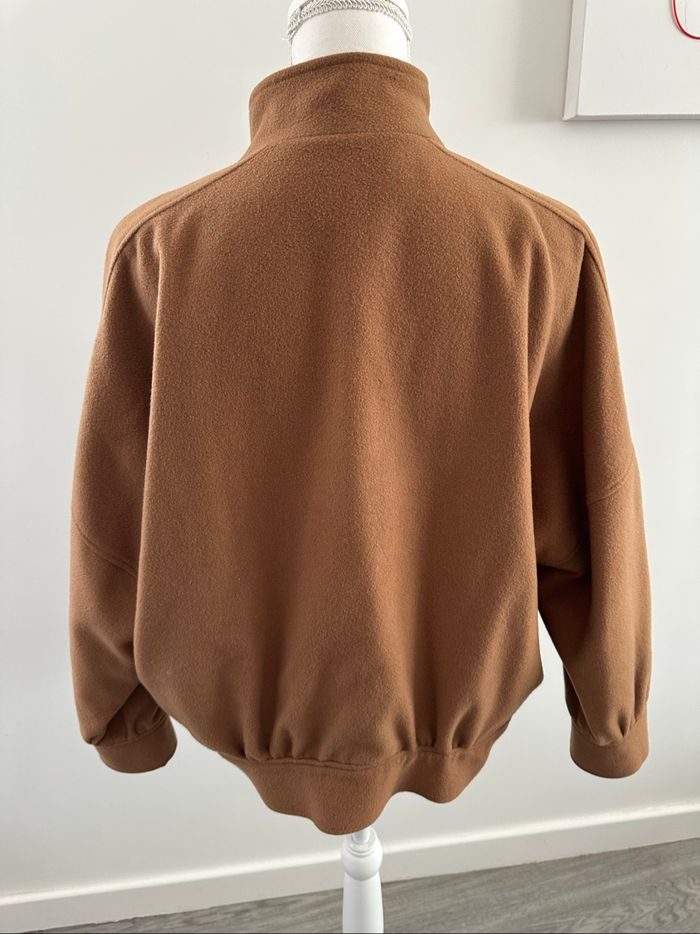Manteau court oversize beige camel en cachemire et laine Vintage T40 L - photo numéro 6