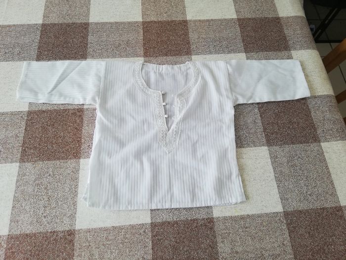 Chemise 2/3 ans  blanche manches longues