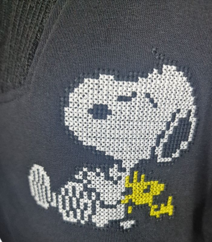Robe sweat noire Zara Snoopy à col zippé taille S - photo numéro 7