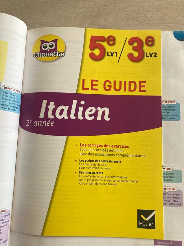 2 cahiers de révision Italien Collège (Hatier) Neuf avec corrigés - photo numéro 6