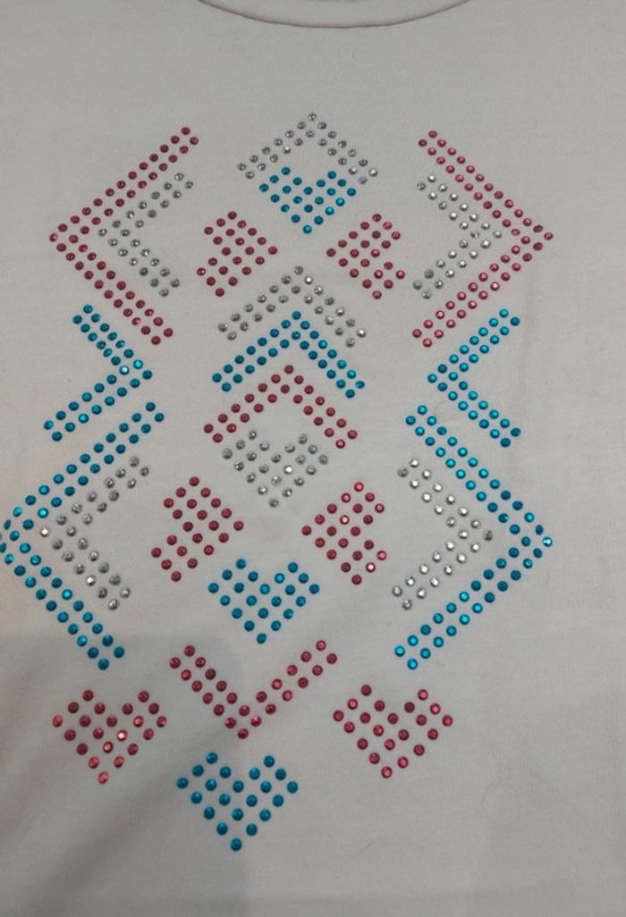 T-shirt blanc à franges - photo numéro 2